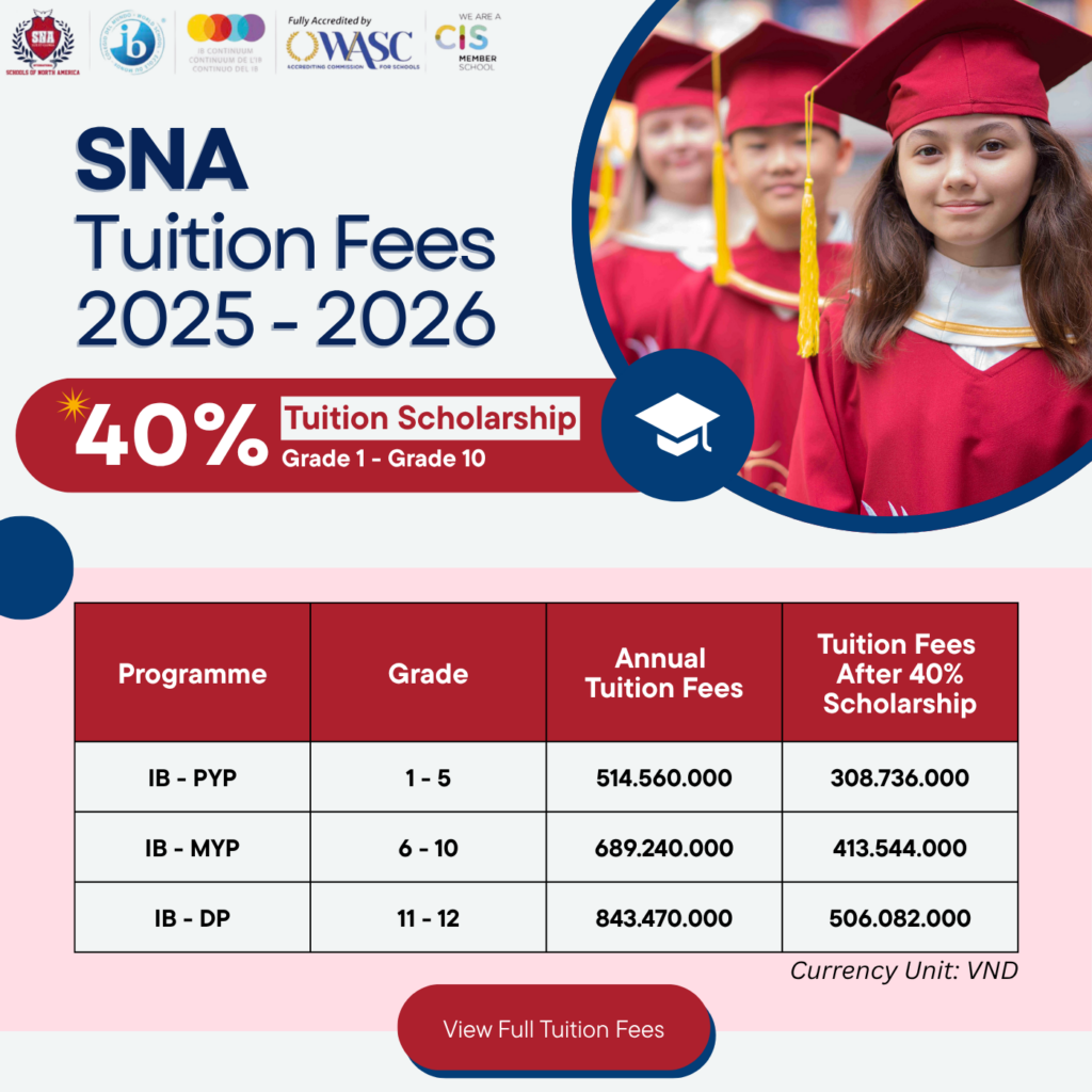 Tuition Scholarship 2025 - 2026 at SNA Saigon South Campus