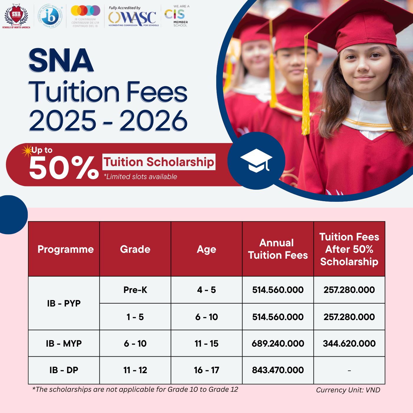 sna tuition fee