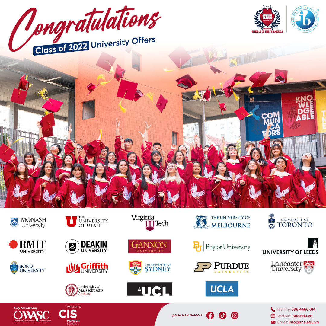 Congratulations To Sna Students On Their University Offers - International  Schools Of North America - Trường Quốc Tế Bắc Mỹ